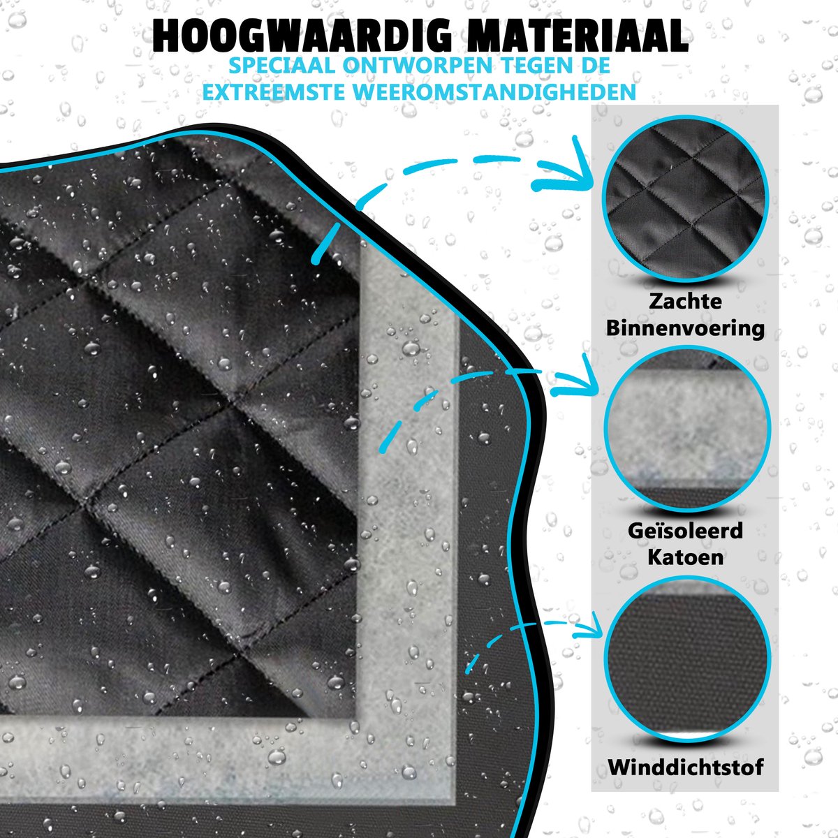 W&Z Scooter beenkleed - Universeel Beenkleed scootmobiel - Beenwarmer - Deken - Hoes - Scooter Accesoires - Waterdicht - Winddicht - Zwart – foto 3