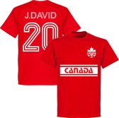 Canada Retro J. David 20 Team T-Shirt - Rood - XS
