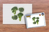Puzzel Stukjes broccoli op een witte achtergrond - Legpuzzel - Puzzel 1000 stukjes volwassenen