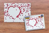 Puzzel Hart vorm van hartjes voor valentijn - Legpuzzel - Puzzel 500 stukjes