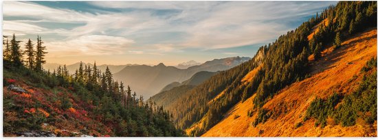 WallClassics - Poster brillant – Parc national des North Cascades - Photo 120 x 40 cm sur papier poster brillant