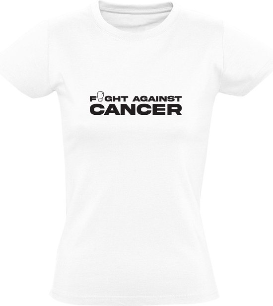 Foto: Fight against cancer dames t shirt vecht tegen kanker shirt