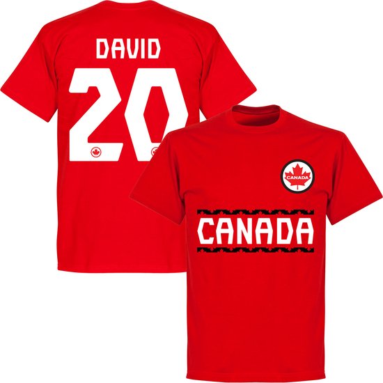 T-shirt Canada David 20 Team - Rouge - S