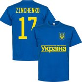 T-shirt Ukraine Zinchenko 17 Team - Blauw - Enfants - 152