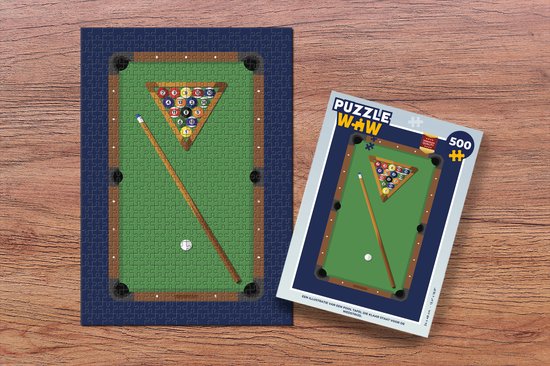 Puzzle une table de billard prête pour le jeu. - Puzzle - Puzzle 500 pièces