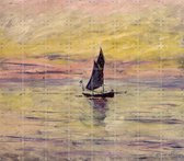 IXXI The Sailing Boat - Evening Effect - Claude Monet - Wanddecoratie - 140 x 160 cm