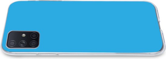 Telefoonhoesje Geschikt voor Samsung Galaxy A71 hoesje - Blauw - Licht - Kleuren - Siliconen Telefoonhoesje Telefoonhoesje