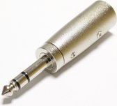 BeMatik - 3-pins XLR-audioadapter mannelijk naar TRS-aansluiting 6,3 mm mannelijk