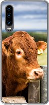 Coque Huawei P30 - Highlander écossais - Berg - Clôture - Coque en Siliconen téléphone