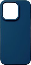 Casemania Hoesje Geschikt voor Apple iPhone 14 Pro Donker Blauw - Extra Stevig Siliconen Back Cover