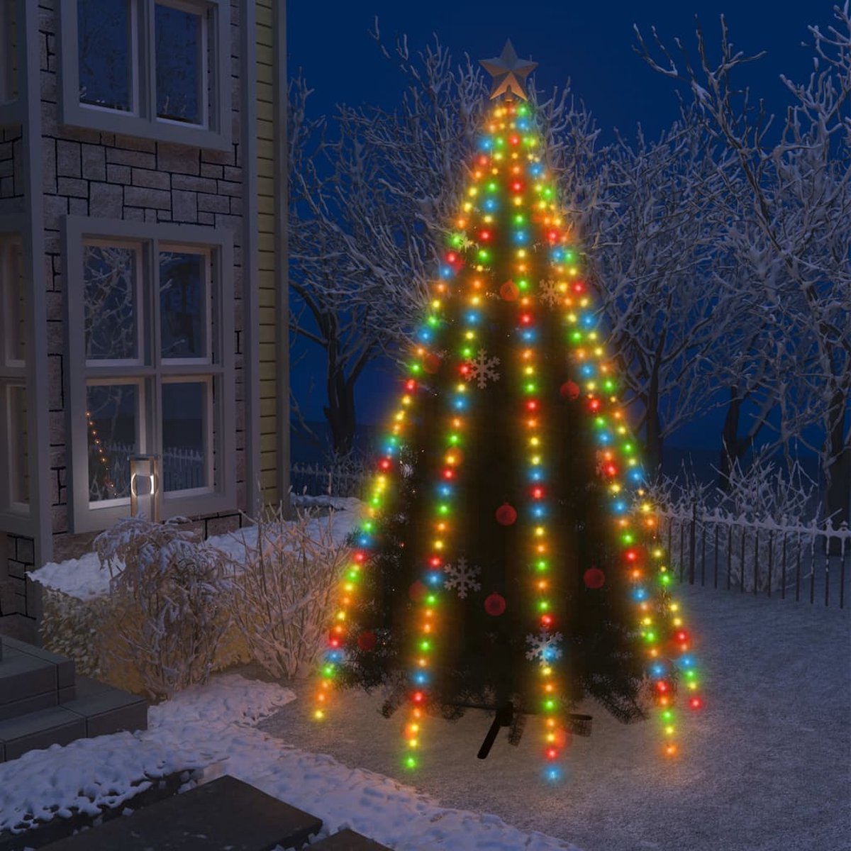Prolenta Premium - Kerstboomverlichting met 400 LED's meerkleurig net 400 cm