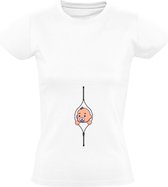 Baby rits Dames T-shirt | moeder | zwanger | grappig | Wit