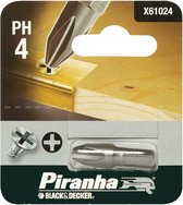 PIRANHA schroefbit - PH4 - 25 mm - Geharde kern - X61024