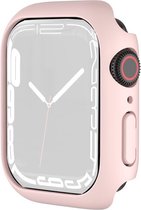 By Qubix Apple Watch 45mm Hard case (open front) - Roze - Geschikt voor Apple Watch 45mm hoesje - screenprotector - Bescherming iWatch - Bescherm