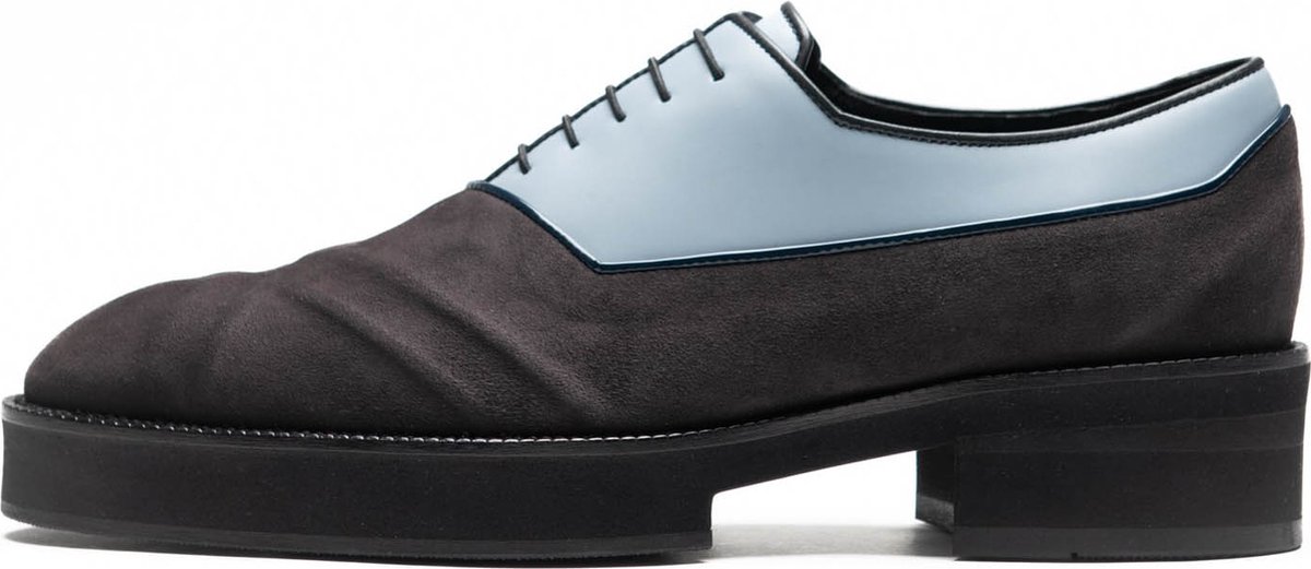 L'EDGE - Wyn Blue - blauw zwart geklede schoen 40