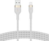 Belkin Boost Charge braided - Telefoniekabel - USB-A naar iPhone Lightning - 2m - Wit