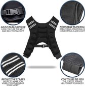 KRAKEN Gewichtsvest 10 LBS 5 KG | Running Weight Vest | voor mannen en vrouwen, Lichaamsgewicht Vest met reflecterende streep Verstelbare riem, Sport lichaam Vest voor krachttraining, Hardlopen, Fitness, Spieropbouw, Gewichtsverlies