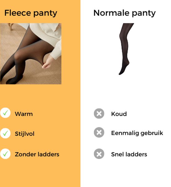 Fleece Panty - Warme Panty - Gevoerde Panty - Thermo Panty - Fleece Legging  -... | bol.com