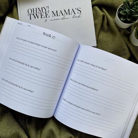 OHMY! – Zwangerschapsdagboek – 2 Mama’s – lesbisch stel - Invulboek – LGBTQ+ – Zwangerschapsherinneringen