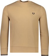 Fred Perry Sweater Beige Beige Normaal - Maat XL - Mannen - Herfst/Winter Collectie - Katoen