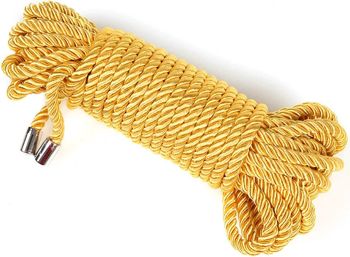 Goedkoopste BDSM Bondage Touw - Satijn - 10 meter - Goud - Geschikt Voor Full Body Bondage - Erotiek