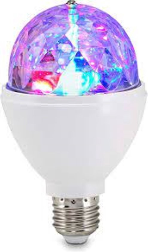 B cartonage Briloner LED Disco Light E27 lamp 3 watt kleurrijke lichteffecten