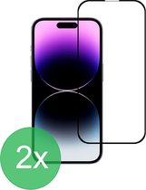 Protecteur d'écran complet 2x Convient pour iPhone 14 Pro - protecteur d'écran - verre intégral - protection - verre de protection - ZT Accessoires