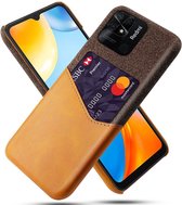 Xiaomi Redmi 10C Hoesje met Kaarthouder Back Cover Oranje