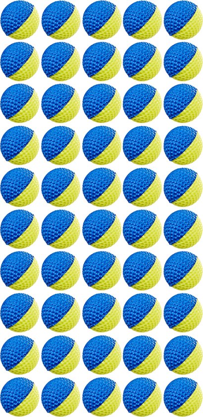 Foto: Nerf rival refill 50 balletjes blauw geel 