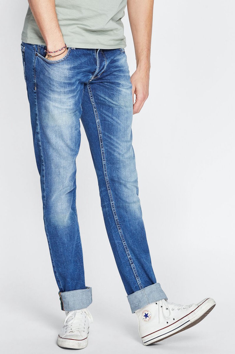 GARCIA Savio Heren Slim Fit Jeans Blauw - Maat W32 X L34 | bol.com