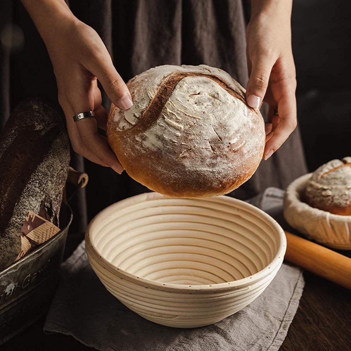Panier Fermentation Pain 23,5cm - Bol Chauffant Graphène Pour Boulangerie Maison