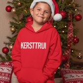 Foute Kerst Hoodie Rood Kind - Kersttrui (9-11 jaar - MAAT 134/140) - Kerstkleding voor jongens & meisjes