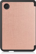 Housse pour liseuse compatible avec Kobo Clara 2E - Sleepcover - Tri-Fold Book Case - Fonction Auto/Wake - Fermeture magnétique - Rose Goud
