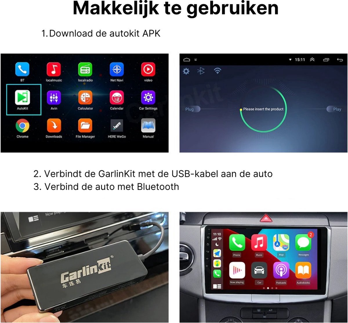 TOOLTECH® Carplay Dongle Carplay Voor Apple Carplay en Android Auto