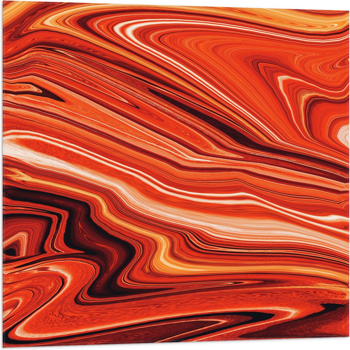 Vlag - Verschillende Tinen Oranjekleurige Verf - 80x80 cm Foto op Polyester Vlag