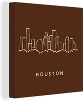 Un croquis de la ligne d'horizon de la ville nord-américaine de Houston 20x20 cm - petit - Tirage photo sur toile (Décoration murale salon / chambre)