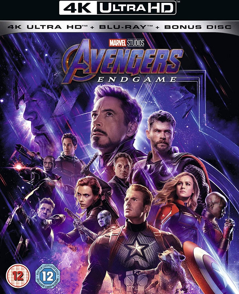 Avengers - Endgame 4K UHD + Bluray + Bonus disc (import zonder NL ondertiteling)-