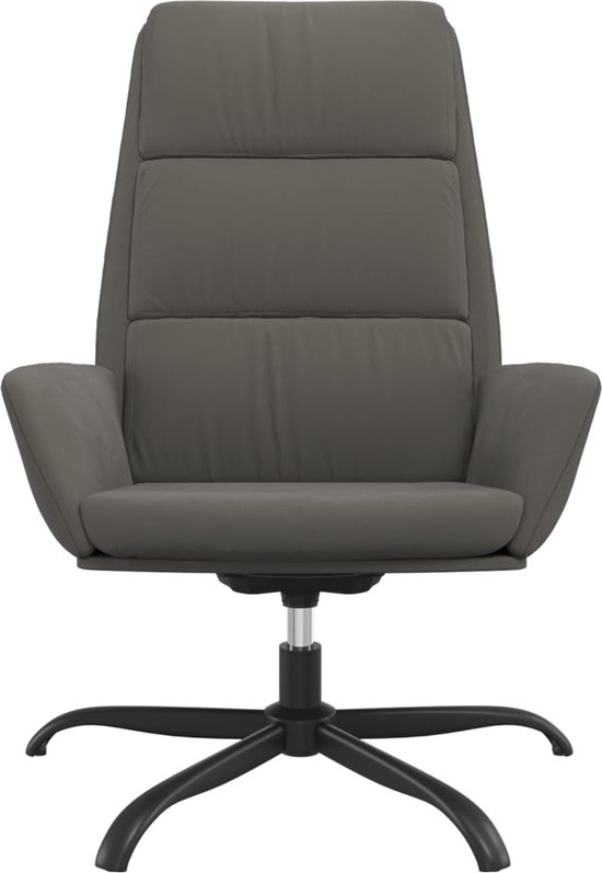 vidaXL Relaxstoel fluweel crèmewit - Relaxstoel - Relaxstoelen