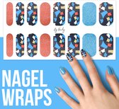 By Emily - Nagel wrap - Happy Shreds | 16 stickers | Nail wrap | Nail art | Trendy | Design | Nagellakvrij | Eenvoudig | Nagel wrap | Nagel stickers | Folie | Zelfklevend | Sjablonen