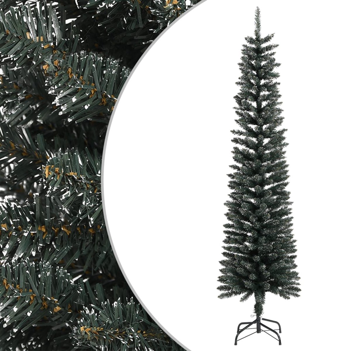 Prolenta Premium - Kunstkerstboom met standaard smal 210 cm PVC groen