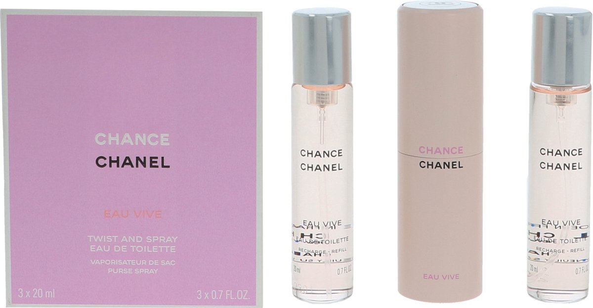Chanel Chance Eau Vive - 3 x 20 ml - twist and spray eau de