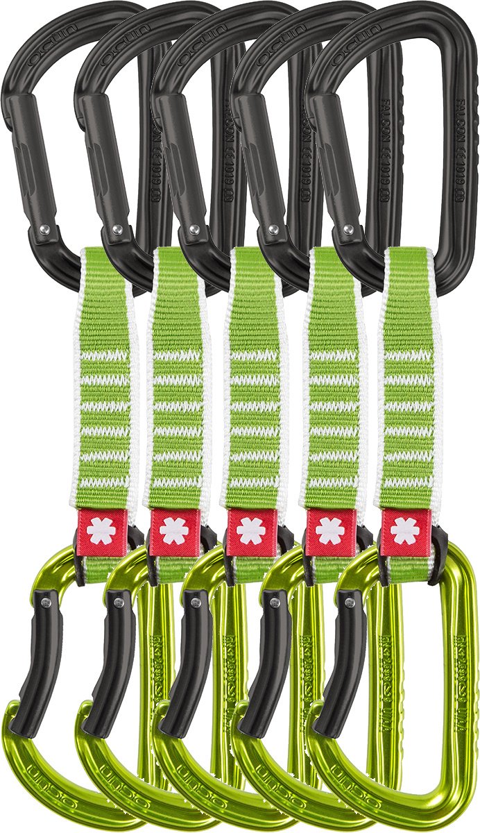 Ocun Falcon QD Zoom PA 15/22 5-Pack - Grün - Maat Unisex_12CM