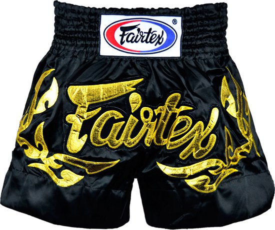 Fairtex Muay Thai Shorts - Eternal Gold - zwart/goud - maat XXL