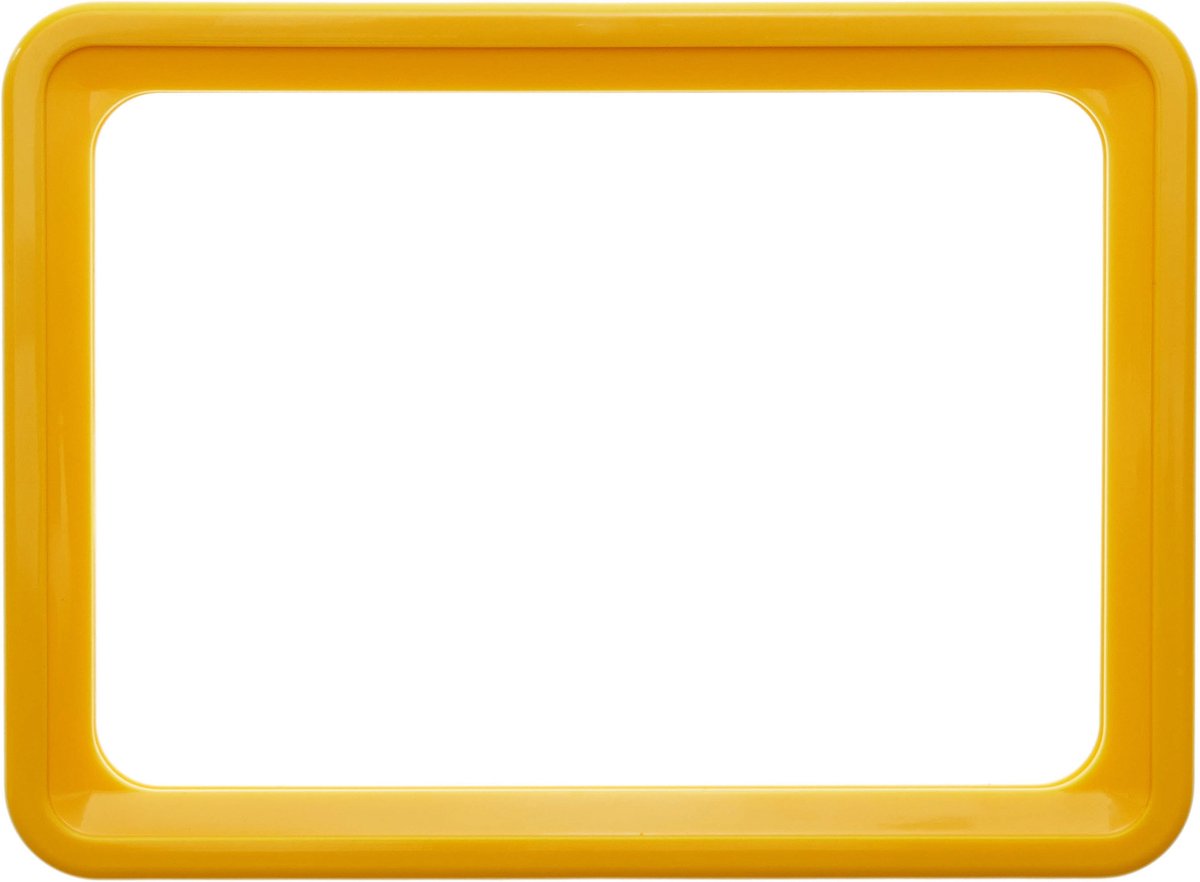 PrimeMatik - Frame voor borden en borden A5 218x155mm geel voor signalisatie