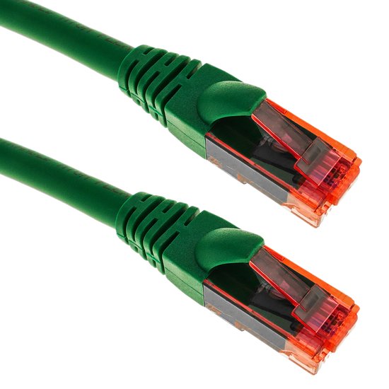 BeMatik - Câble réseau Ethernet LAN Ultra-flexible RJ45 UTP 24 AWG Cat. 6A  Vert 15m | bol