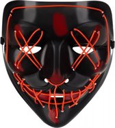 Led gezichtsmasker - led masker purge - rood - led masker halloween - led masker - led face mask