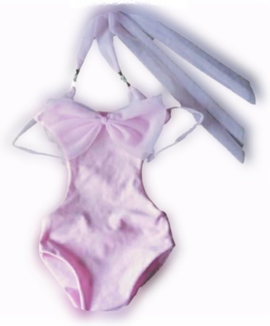 Maat 110 Monokini badpak roze Dierenprint panterprint badkleding baby en kind zwemkleding zwempak