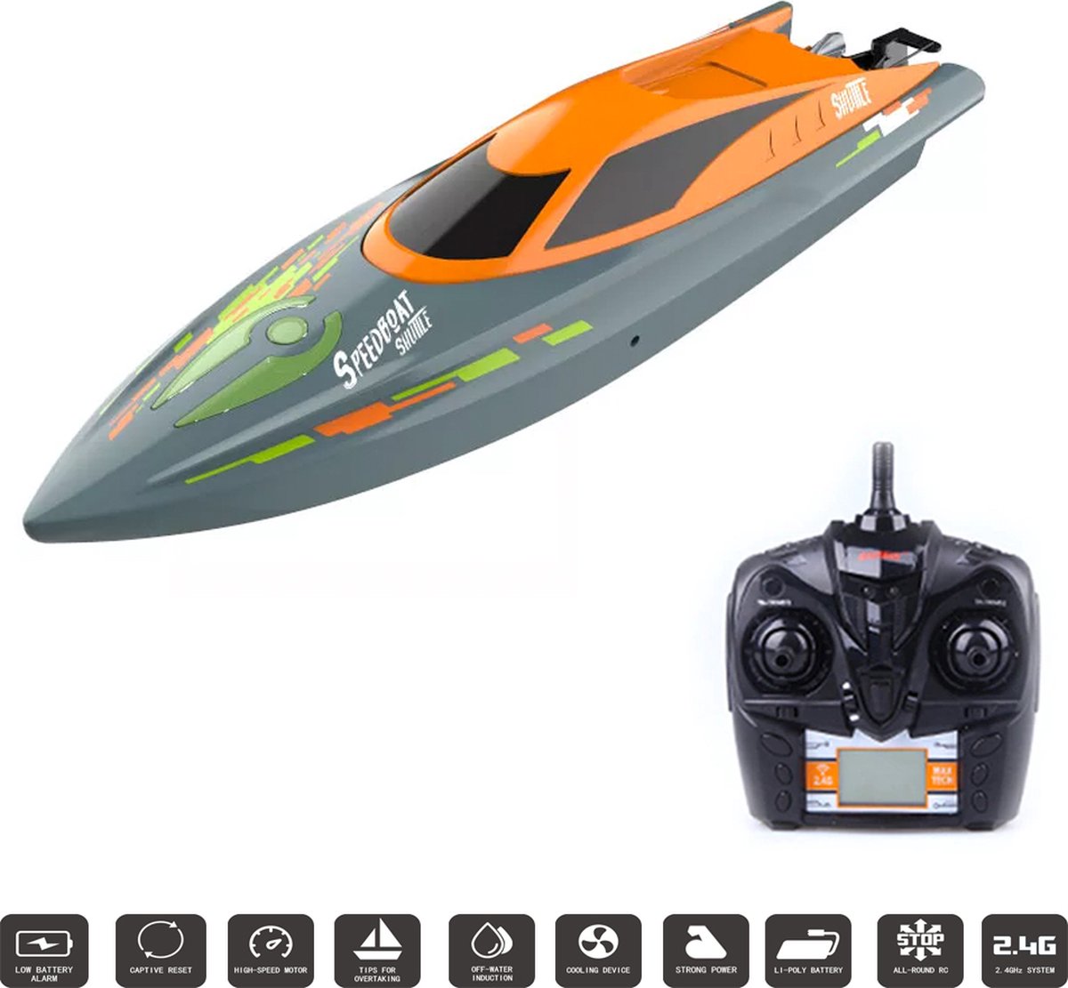 Bateau de Course RC - 20KM/H - Speed Boat Maniac X - 2.4Ghz Télécommandé -  TKKJ H122 | bol.com