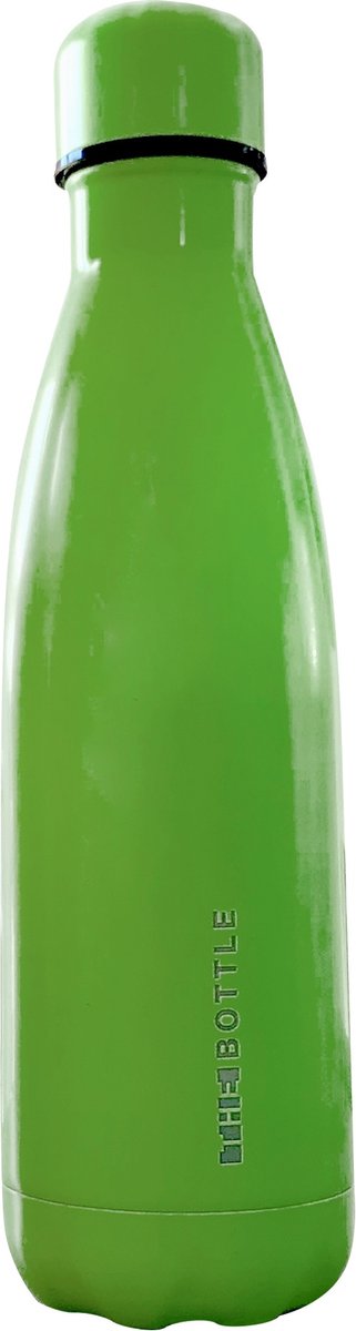 THEBOTTLE Drinkfles / Bidon / Waterfles / Thermosfles – Voor warme en koude dranken - RVS - Neon - 500 ml – Groen