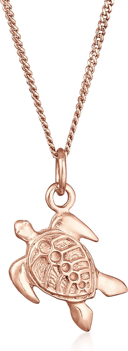 Elli - Halsketting - Dames Pantser Schildpad Hanger Zon in 925 Sterling Zilver - Dames
